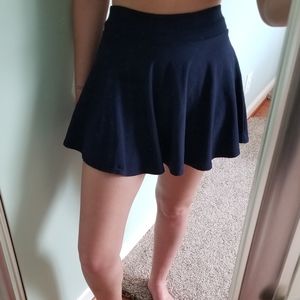 Blue short skater skirt